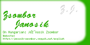 zsombor janosik business card